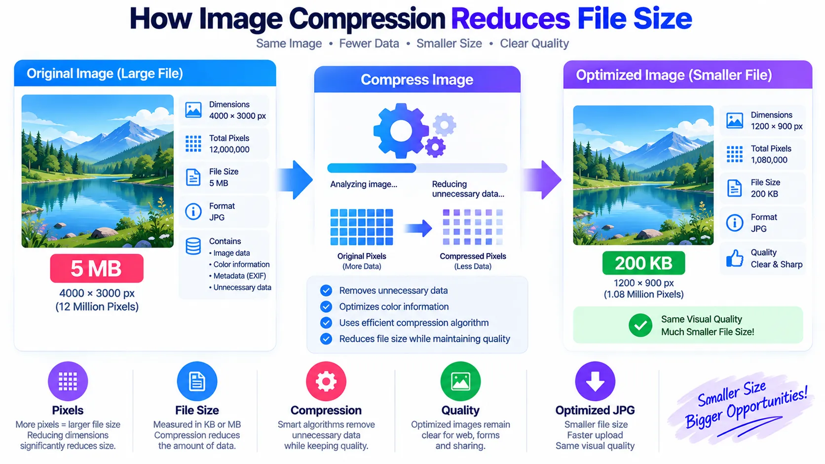 How to Reduce Image Size from MB to KB: Complete Guide to Compress Images Without Losing Quality illustration