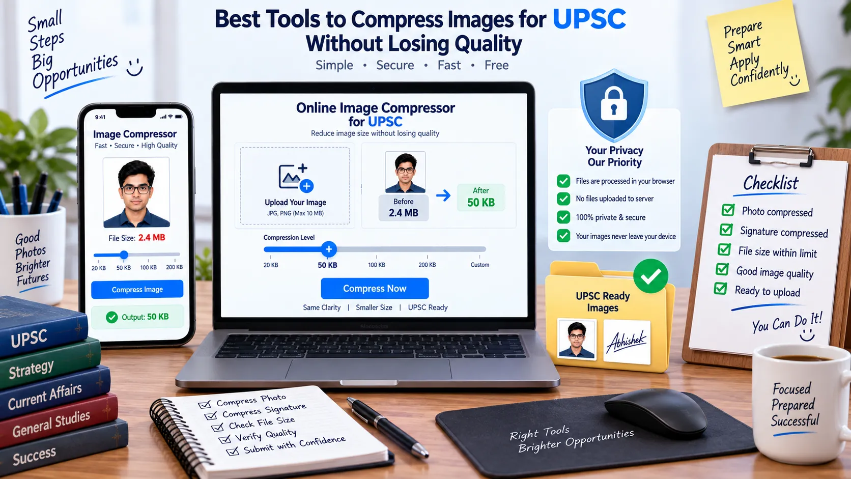 How to Compress for UPSC: Photo & Signature Under the Required KB Size  illustration